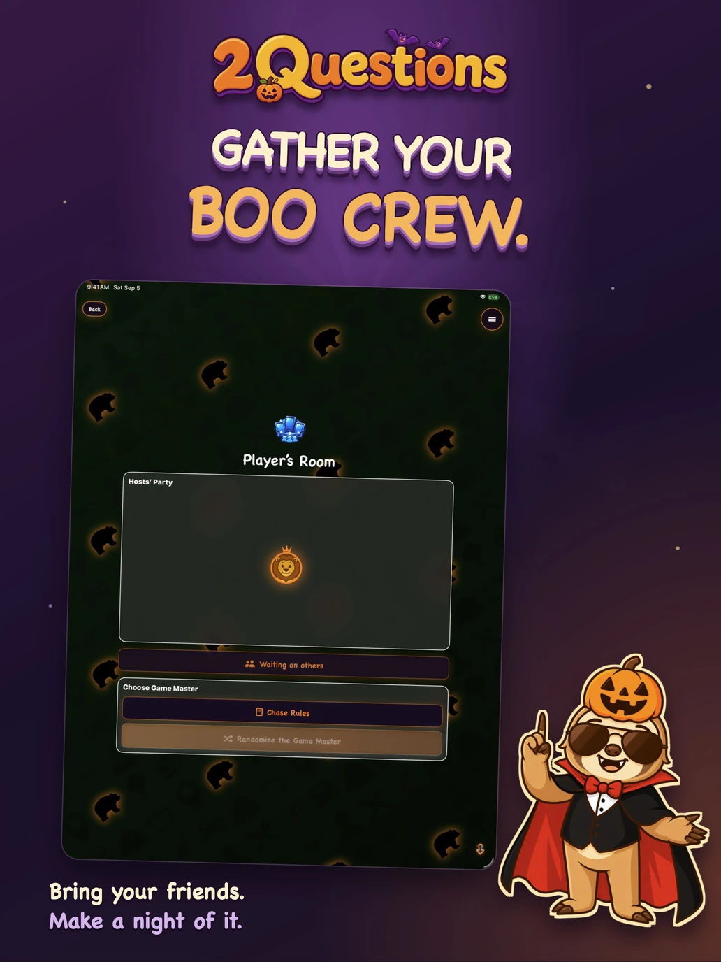 Halloween family game night on iPad