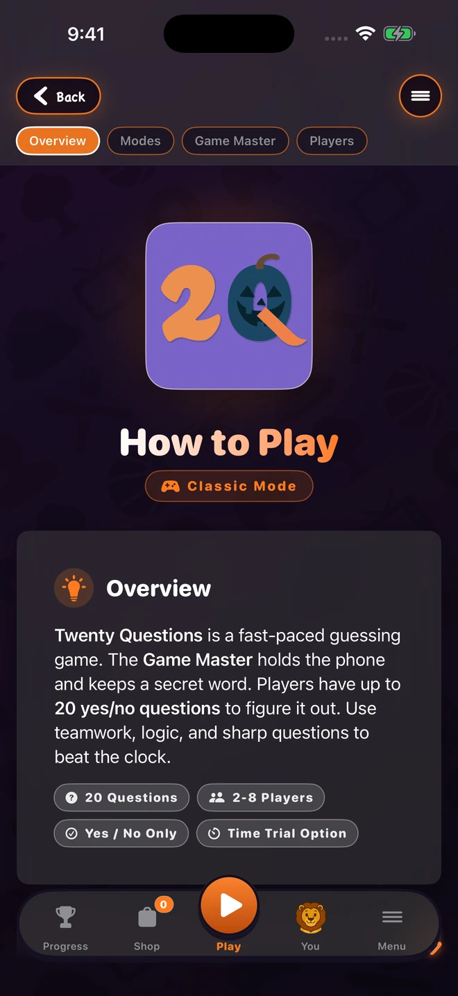 Learn how to play in the Halloween theme