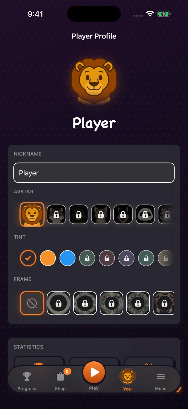 Your Halloween 2Q profile: avatar, tint, frames and statistics