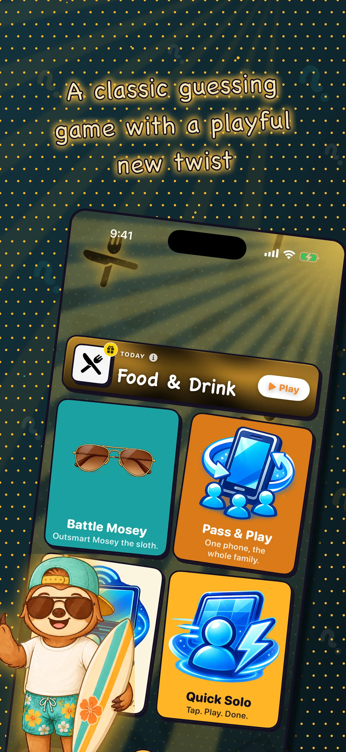 A classic guessing game with a playful new twist