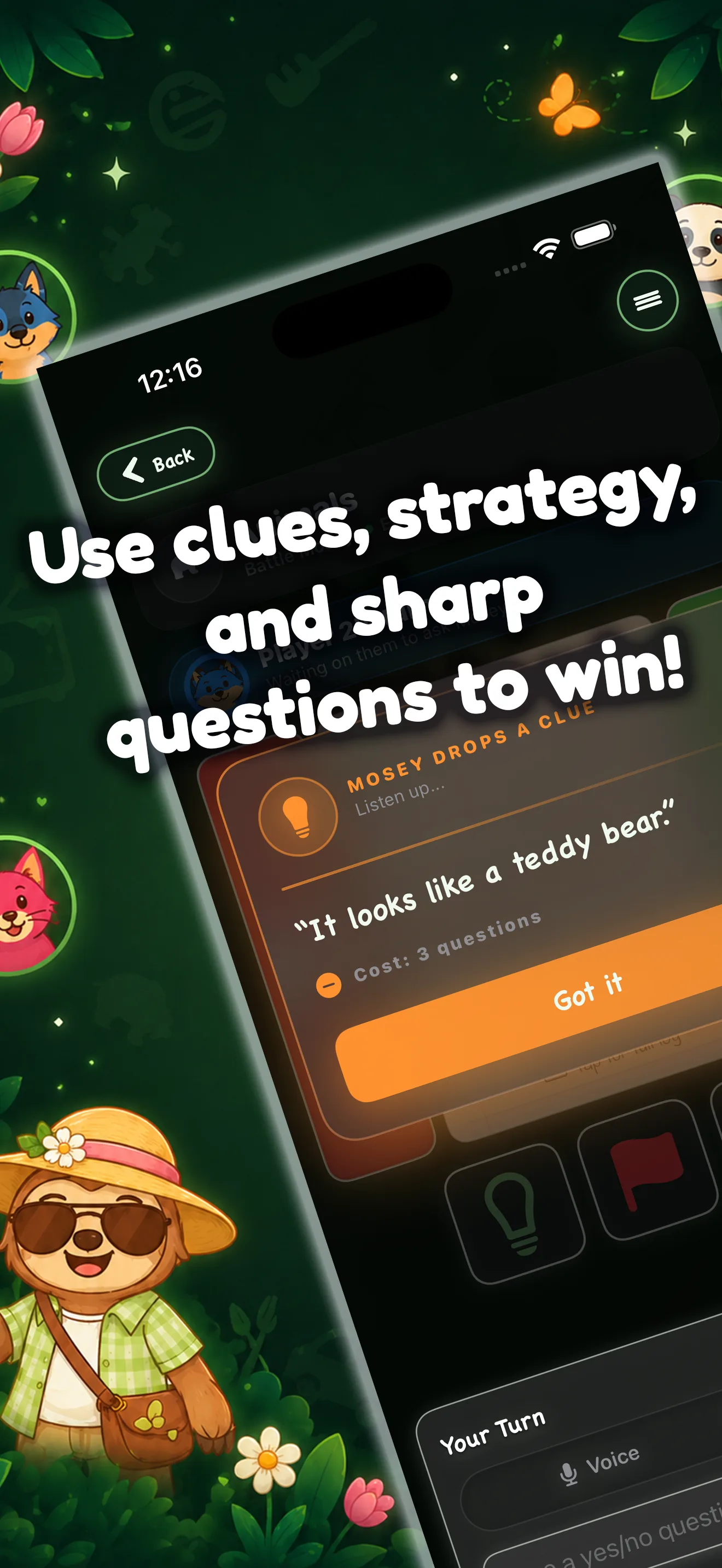 Use clues, strategy, and sharp questions to win