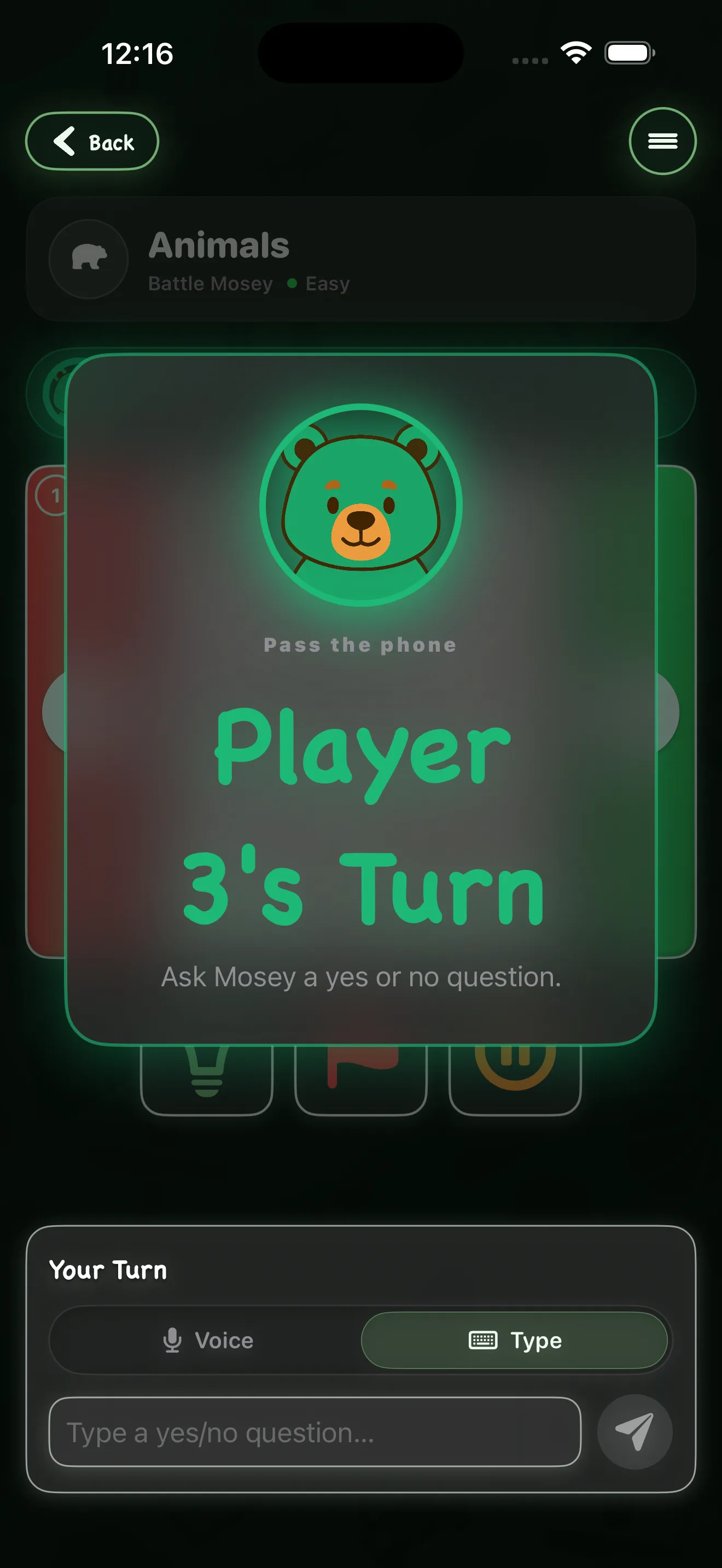 Pass the phone, Player 3's Turn