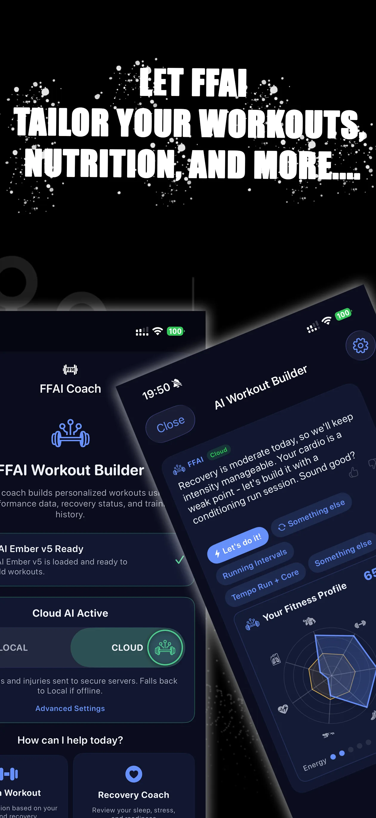 FFAI tailors your workouts, nutrition, and more