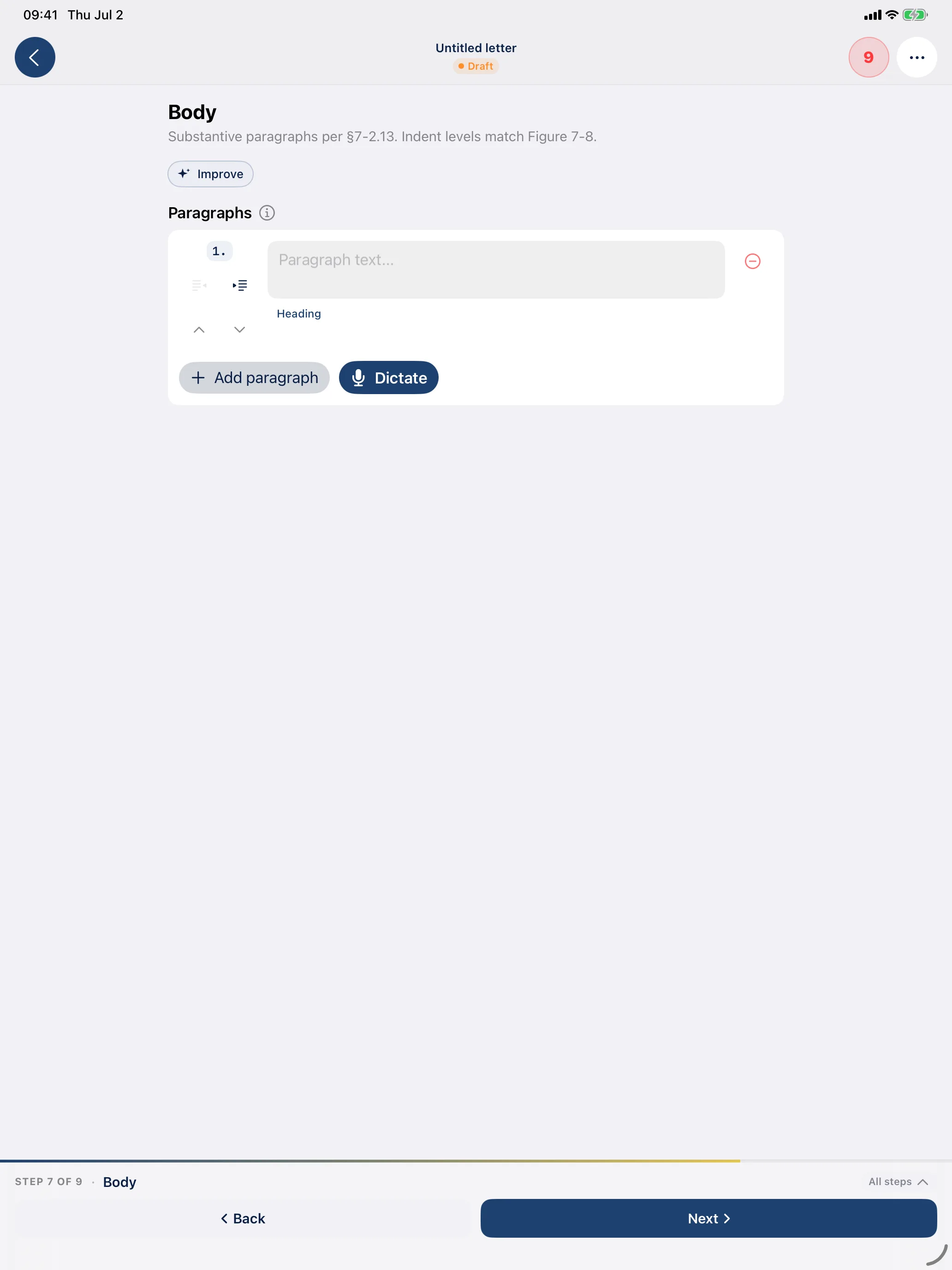 iPad body step