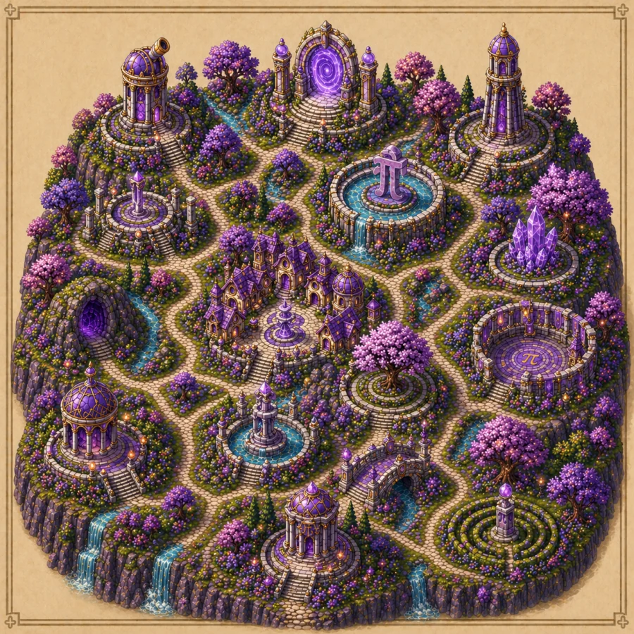 The Circle Vale, an isometric world map