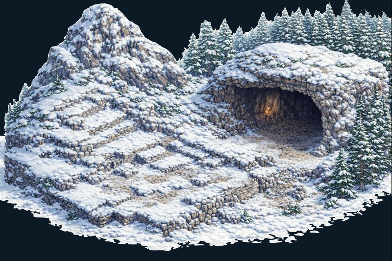 VitalQuest Ascend snowy cave landscape